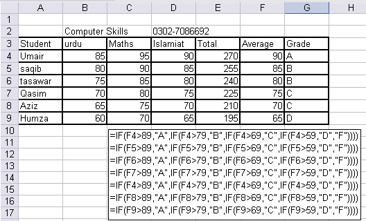 Formula For Calculating Grades In Excel