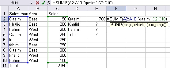 How To Sum Same Name In Excel